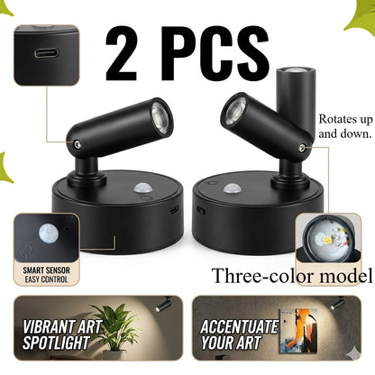 Motion Sensor Projection Lamp With 3-Color Dimming