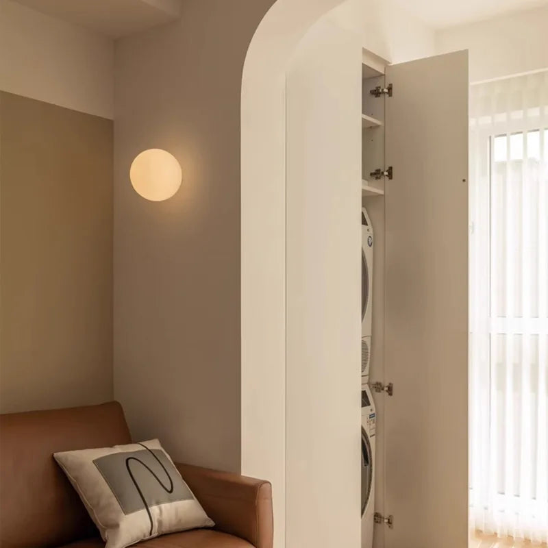 Nordic Glass LED Wall Lamp With Frosted Globe Shade
