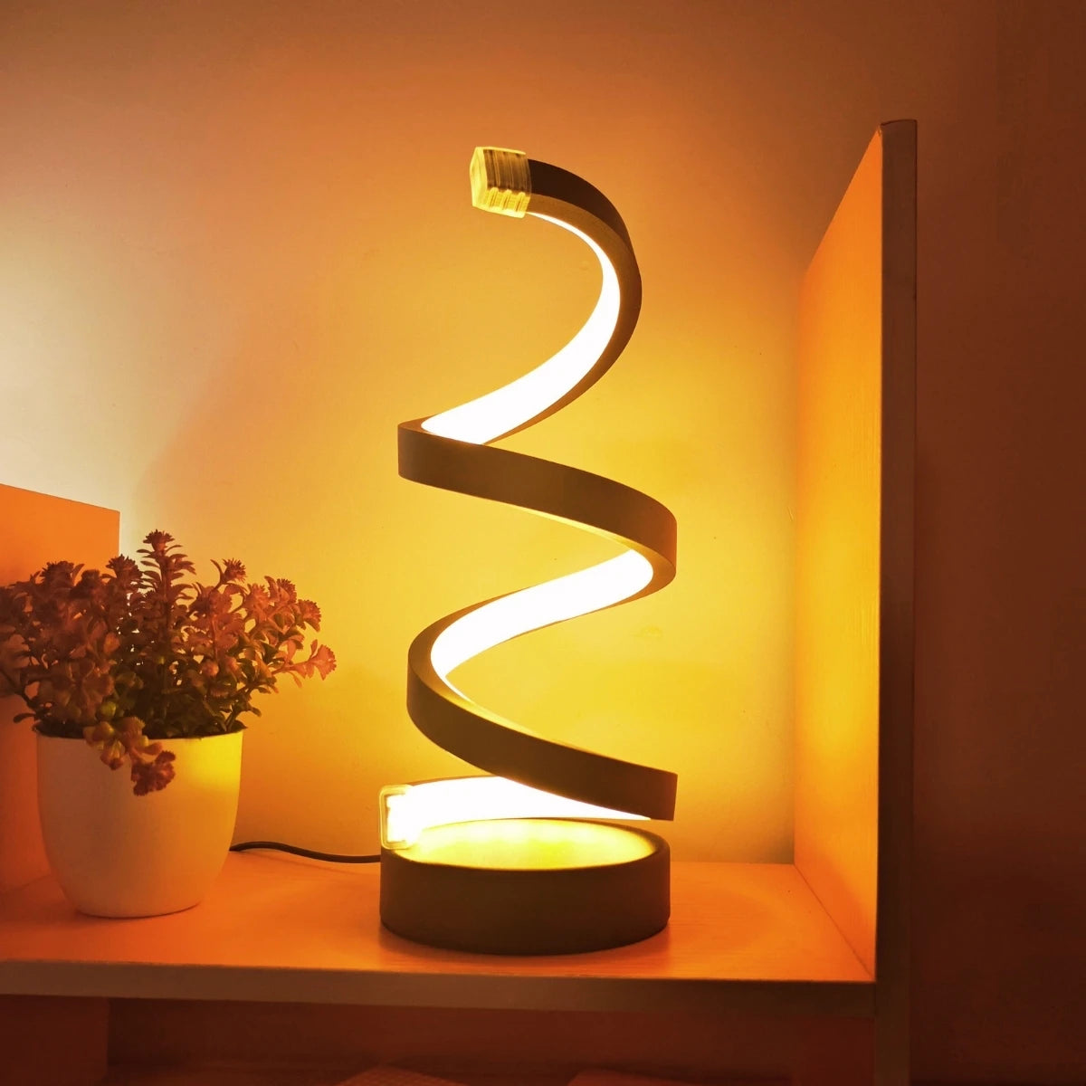 Modern Spiral Table Lamp Night Light For Home Decor
