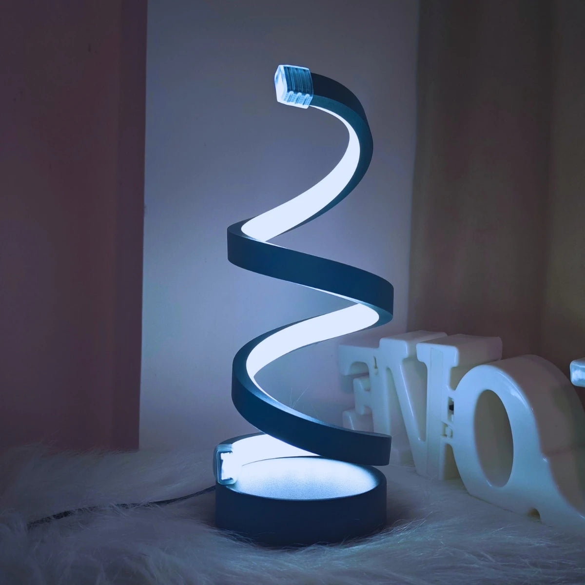 Modern Spiral Table Lamp Night Light For Home Decor