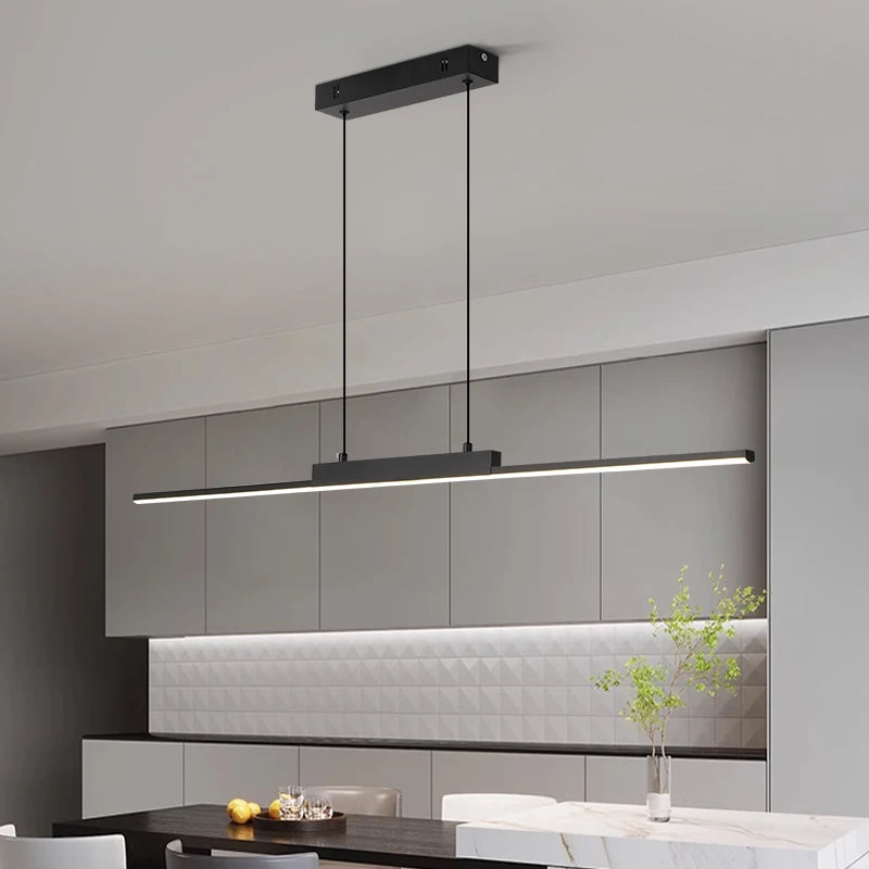 Modern LED Long Pendant Light For Dining And Kitchen