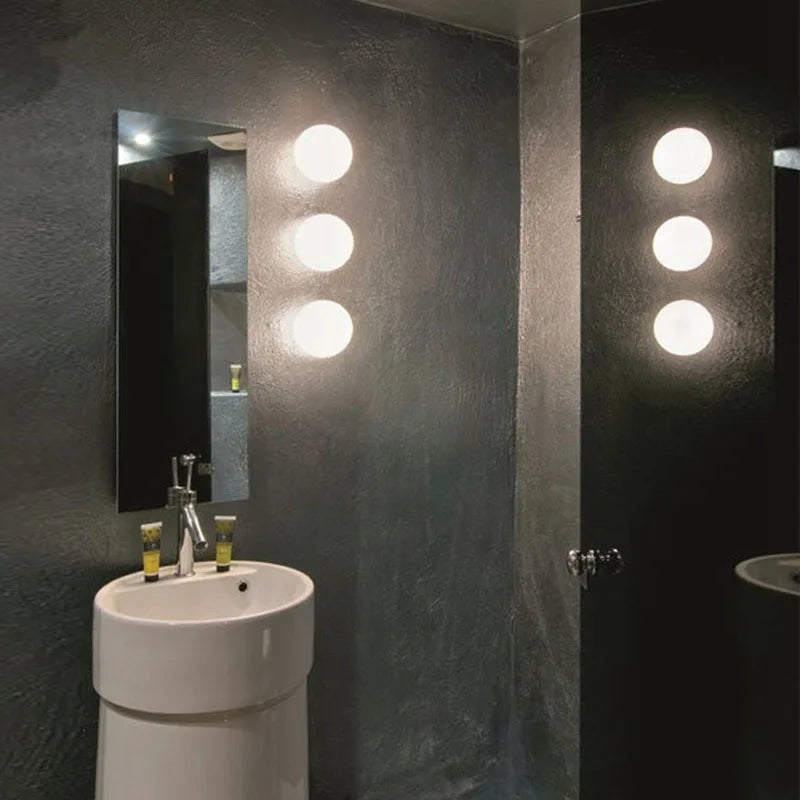 Nordic Glass LED Wall Lamp With Frosted Globe Shade