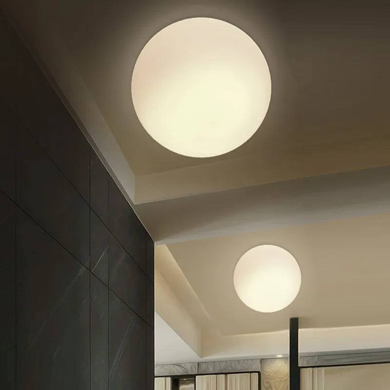 Nordic Glass LED Wall Lamp With Frosted Globe Shade