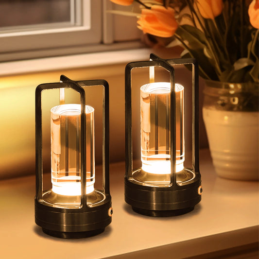 Cordless LED Table Lamp Night Light With Touch Dimming