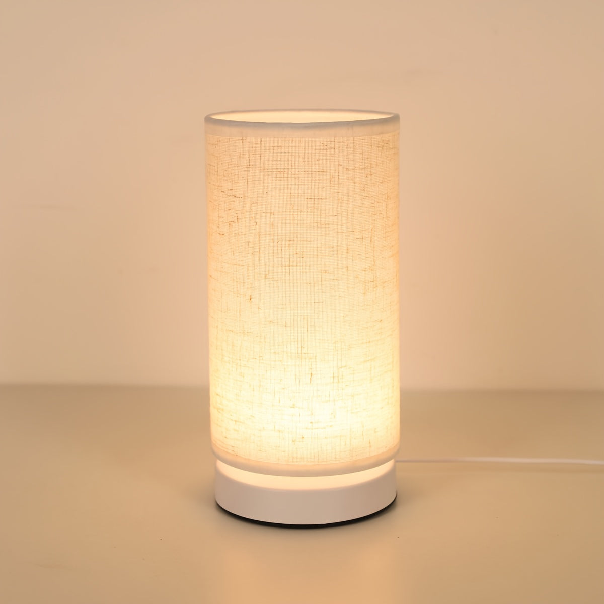 Modern USB Table Lamp With Plastic Shade And Switch