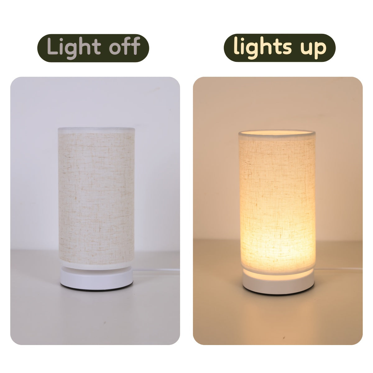 Modern USB Table Lamp With Plastic Shade And Switch