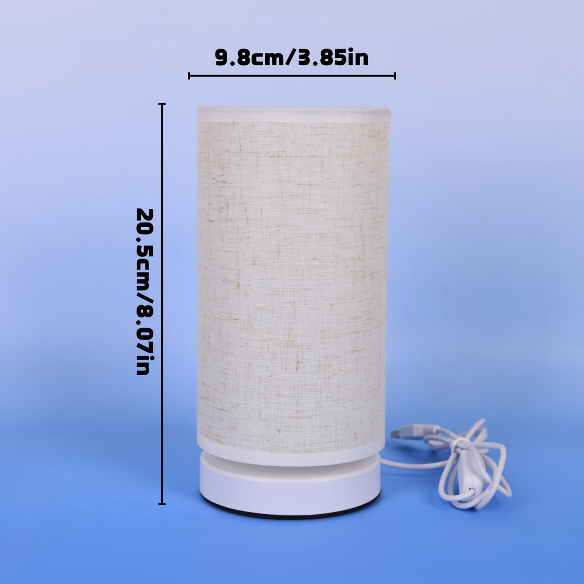 Modern USB Table Lamp With Plastic Shade And Switch